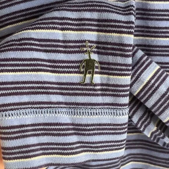 Smartwool 1/4 Zip Merino Wool Striped Pullover Women’s Small - Picture 4 of 6